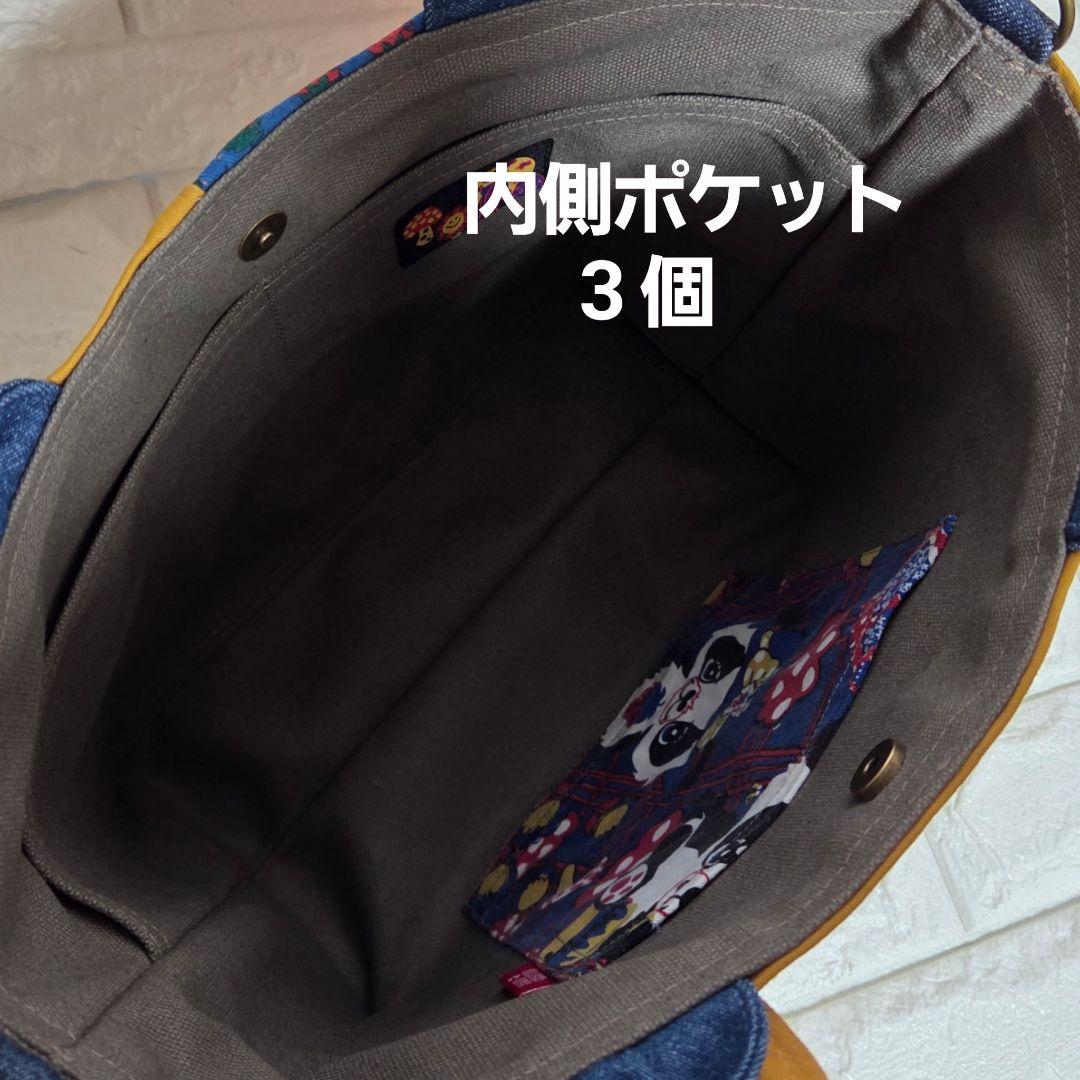 930 デニム＊リメイク＊くま＊バッグ＊トートバッグ