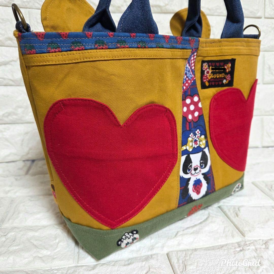 930 デニム＊リメイク＊くま＊バッグ＊トートバッグ