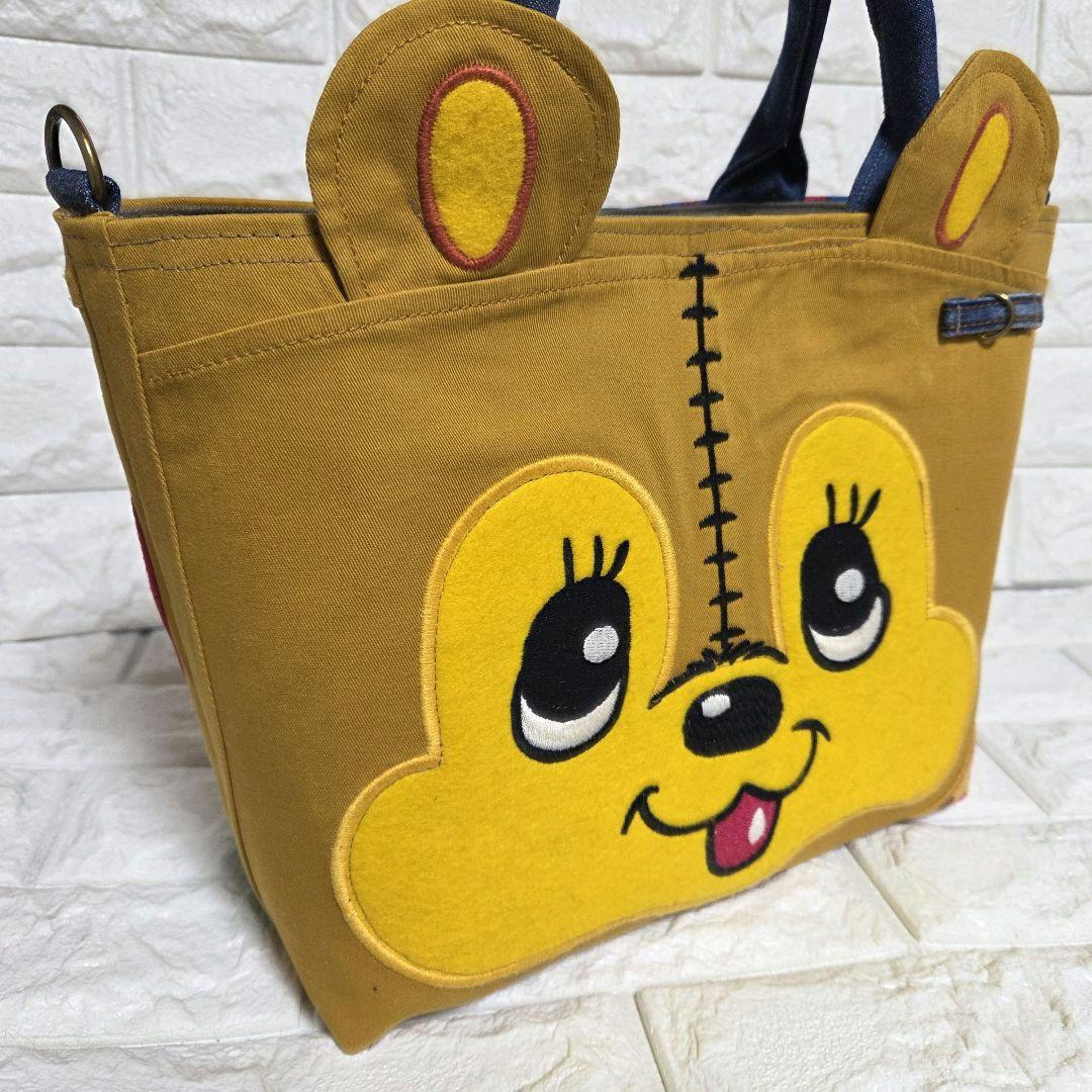 930 デニム＊リメイク＊くま＊バッグ＊トートバッグ