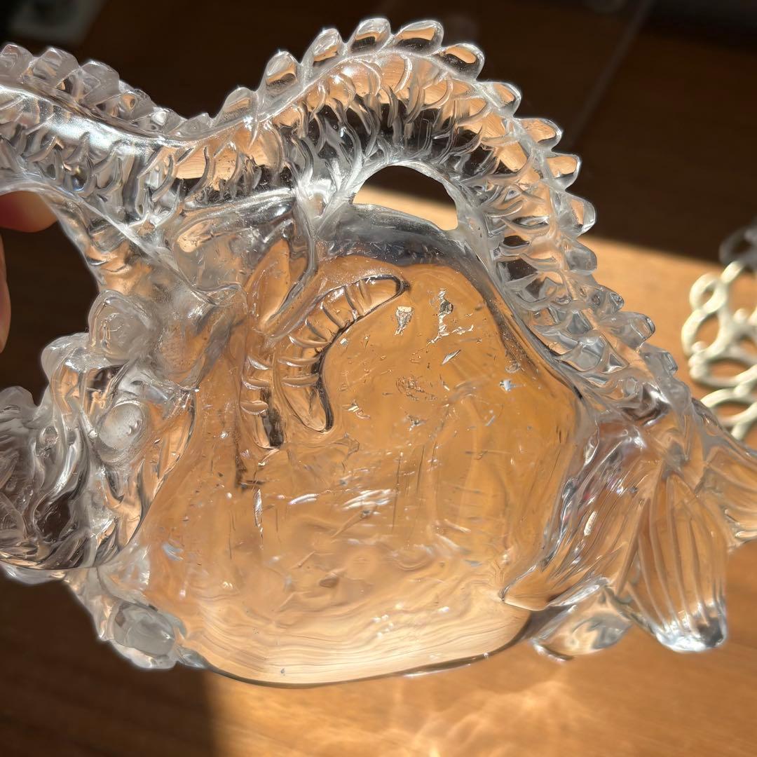 天然石 ブラジル産水晶 龍の置物548g