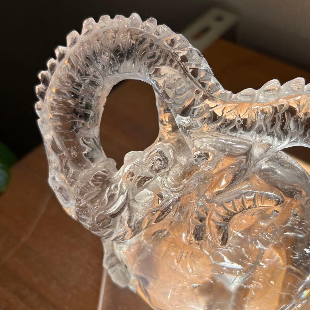天然石 ブラジル産水晶 龍の置物548g