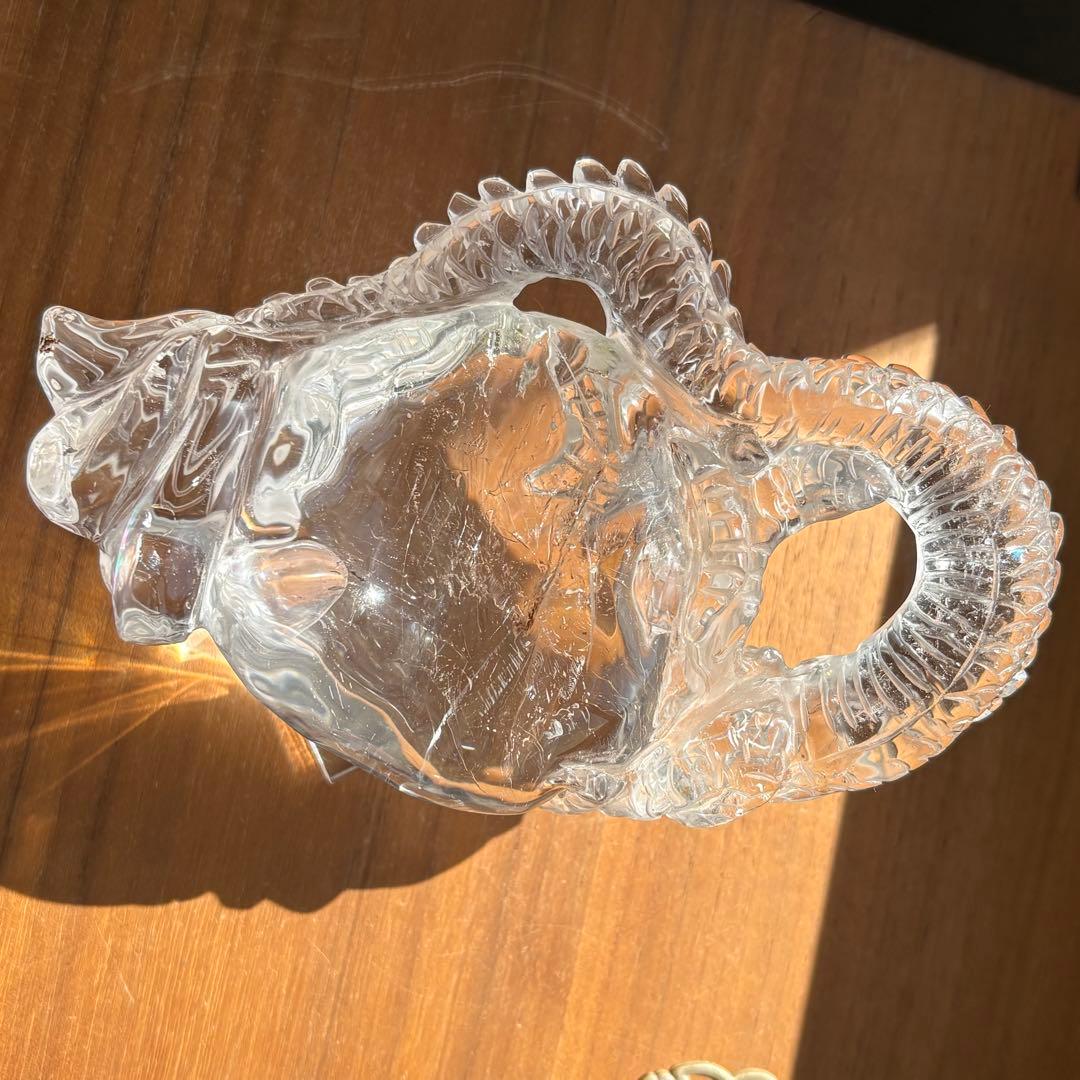 天然石 ブラジル産水晶 龍の置物548g