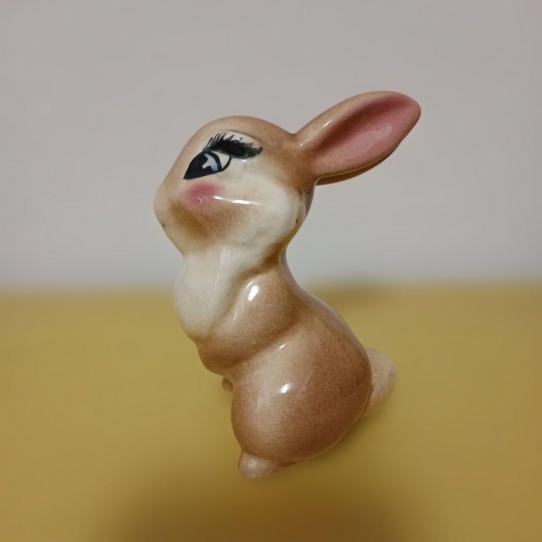 昭和レトロ　ウサギ　陶器　置物