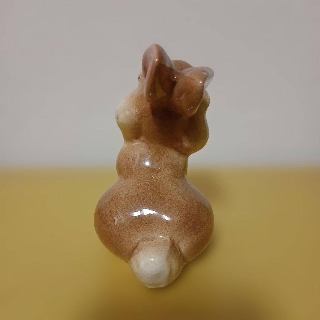 昭和レトロ　ウサギ　陶器　置物