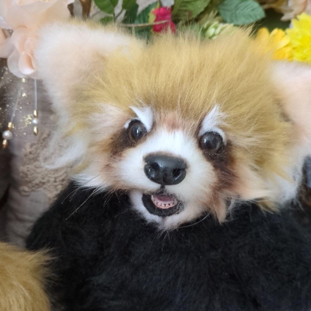 ハンドメイド 作家 リアル テディベア ぬいぐるみ レッサーパンダ