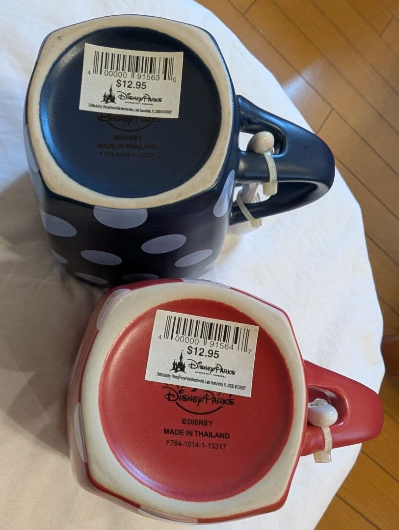 【新品　未使用】ディズニーパーク限定　ペア　マグカップ　専用スプーン付き　廃盤品