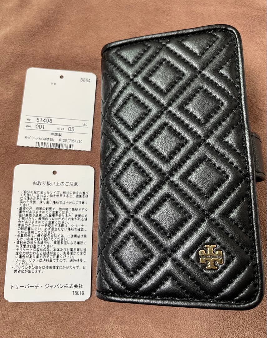TORY BURCH 新品未使用iPhoneキルティング 手帳型ケース