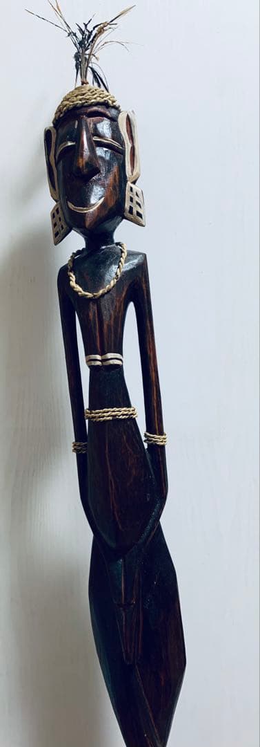 アフリカンアート 木製彫刻像 約110cm