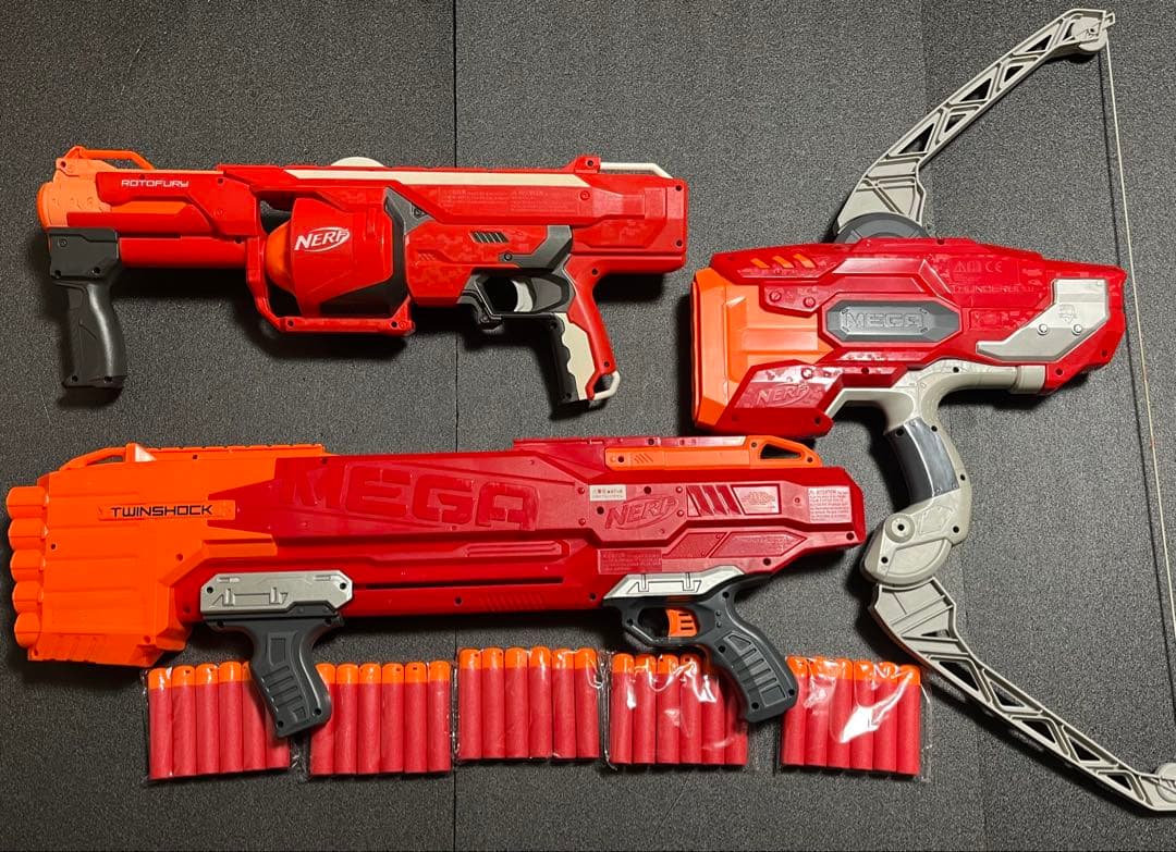 ナーフ MEGA サンダーボウ ＆ ロトフューリー & ツインショック セット