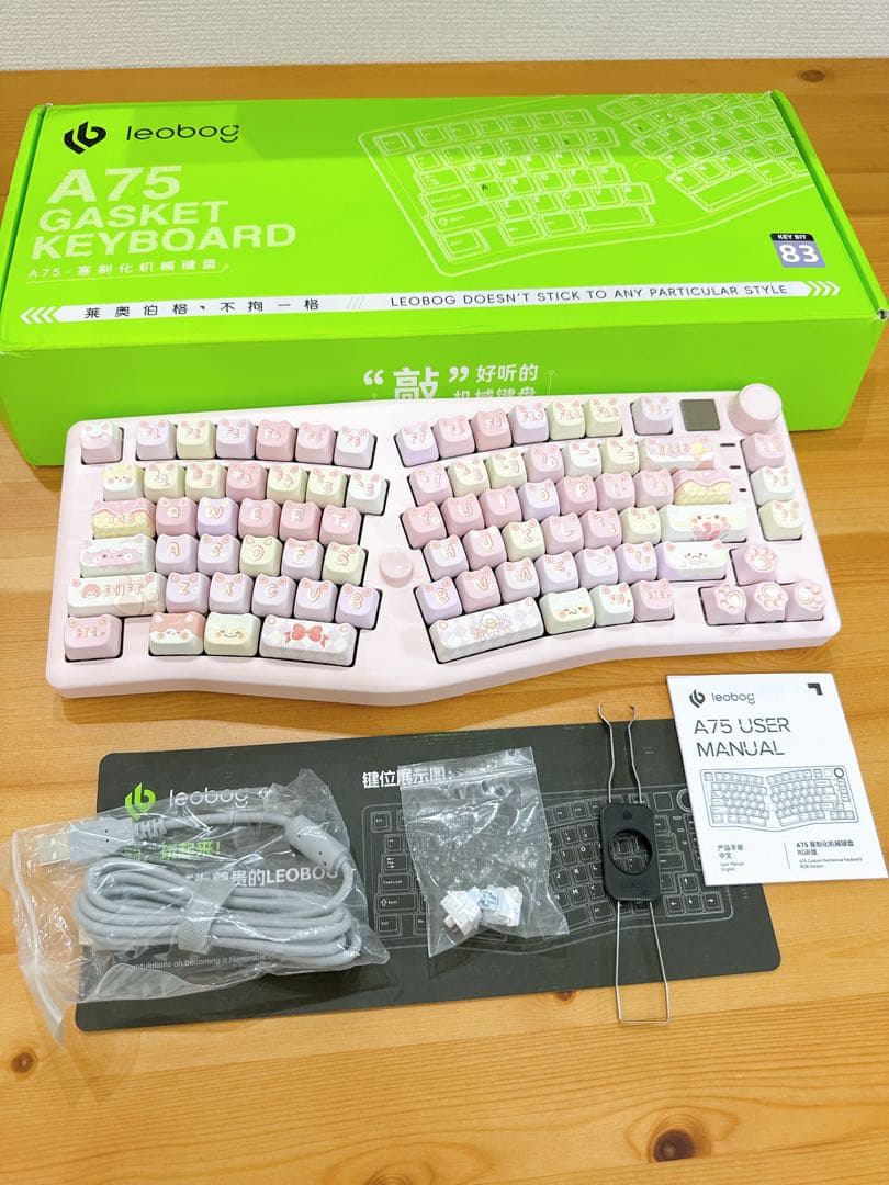 OUSEITECH LEOBOG A75 メカニカルキーボード　猫キーボード
