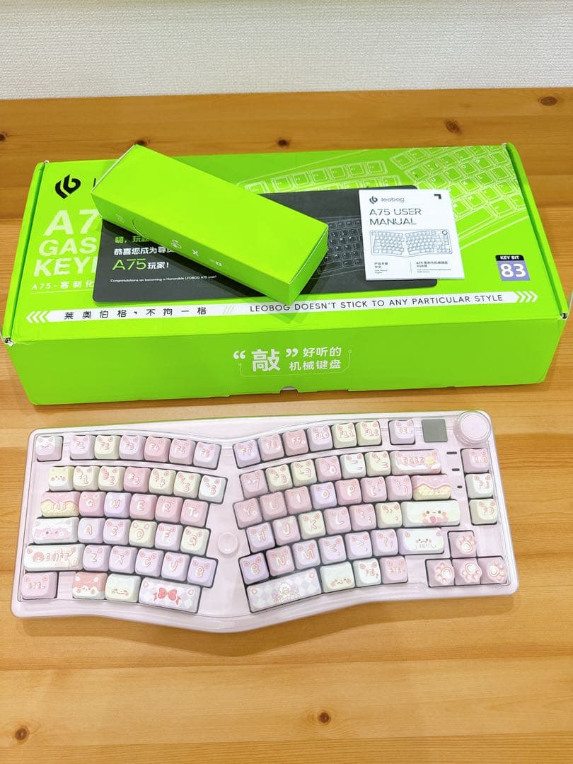OUSEITECH LEOBOG A75 メカニカルキーボード　猫キーボード