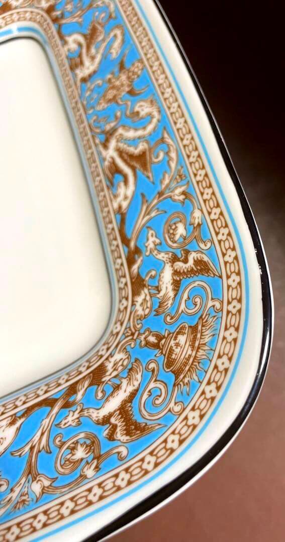 ウェッジウッドフロレンティーンターコイズブレッド＆バタープレート大皿美品