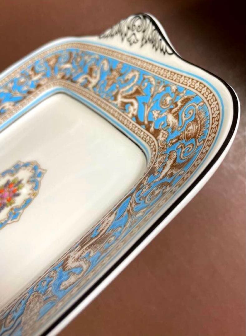 ウェッジウッドフロレンティーンターコイズブレッド＆バタープレート大皿美品