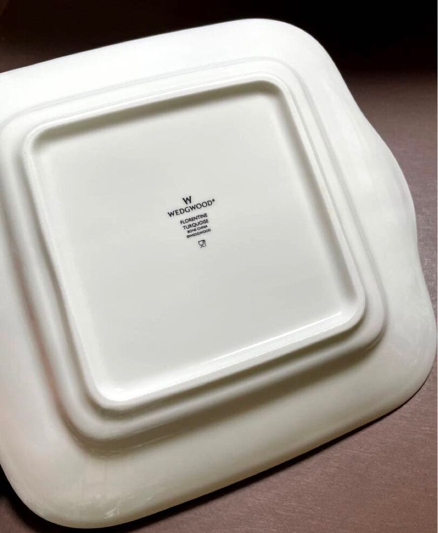 ウェッジウッドフロレンティーンターコイズブレッド＆バタープレート大皿美品