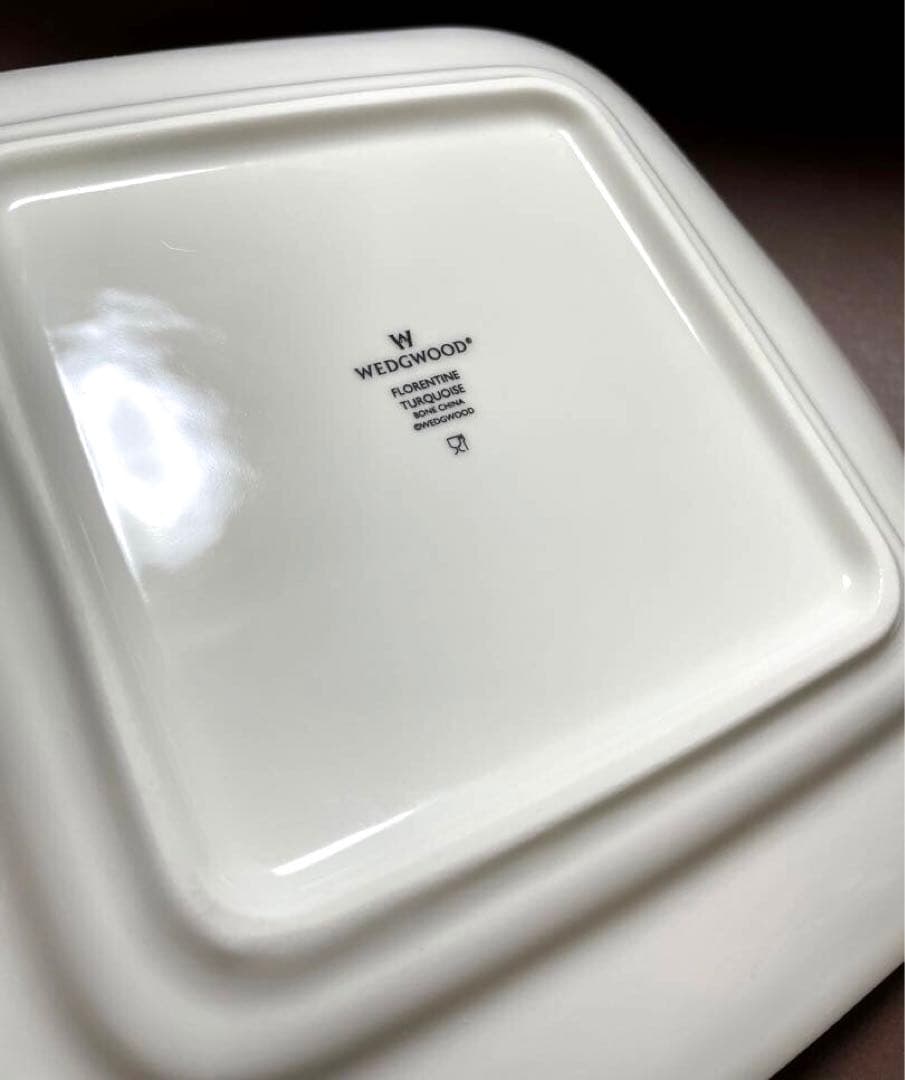 ウェッジウッドフロレンティーンターコイズブレッド＆バタープレート大皿美品