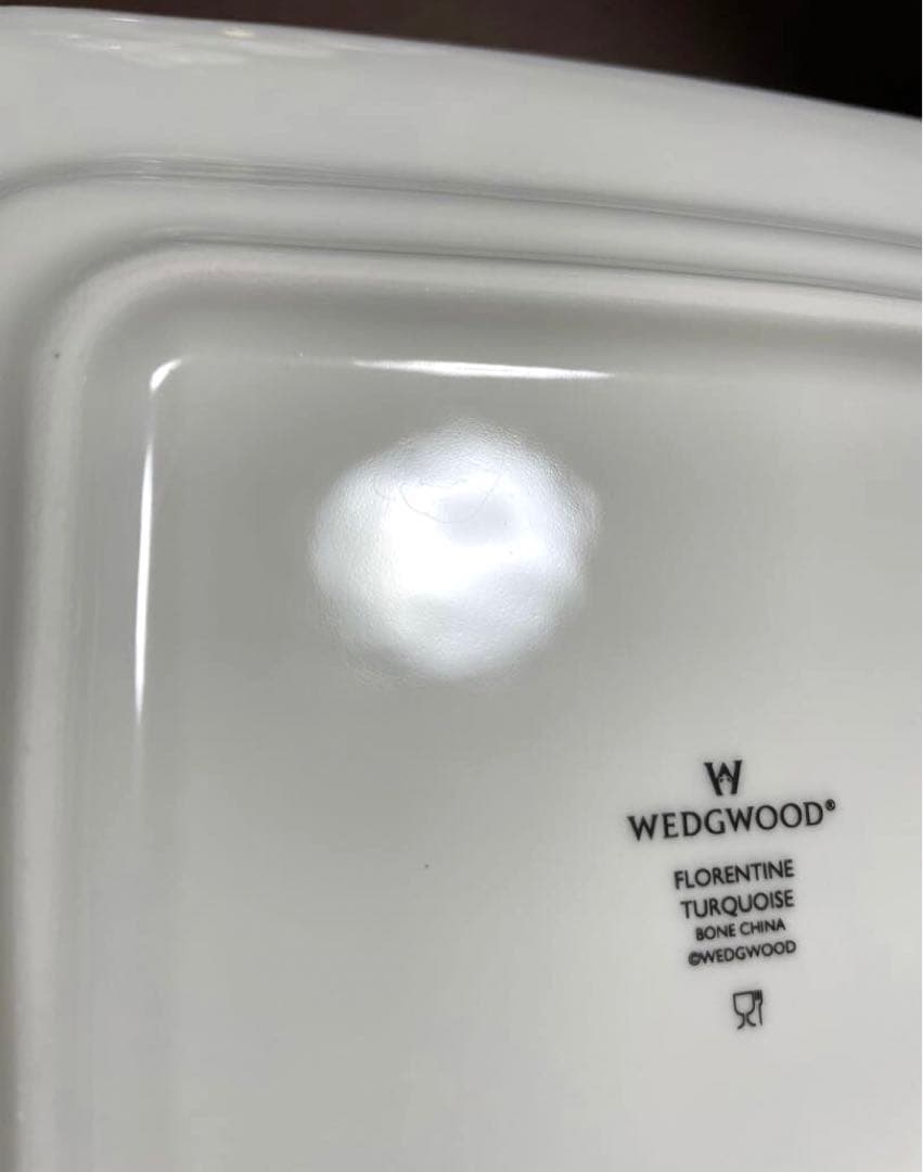 ウェッジウッドフロレンティーンターコイズブレッド＆バタープレート大皿美品