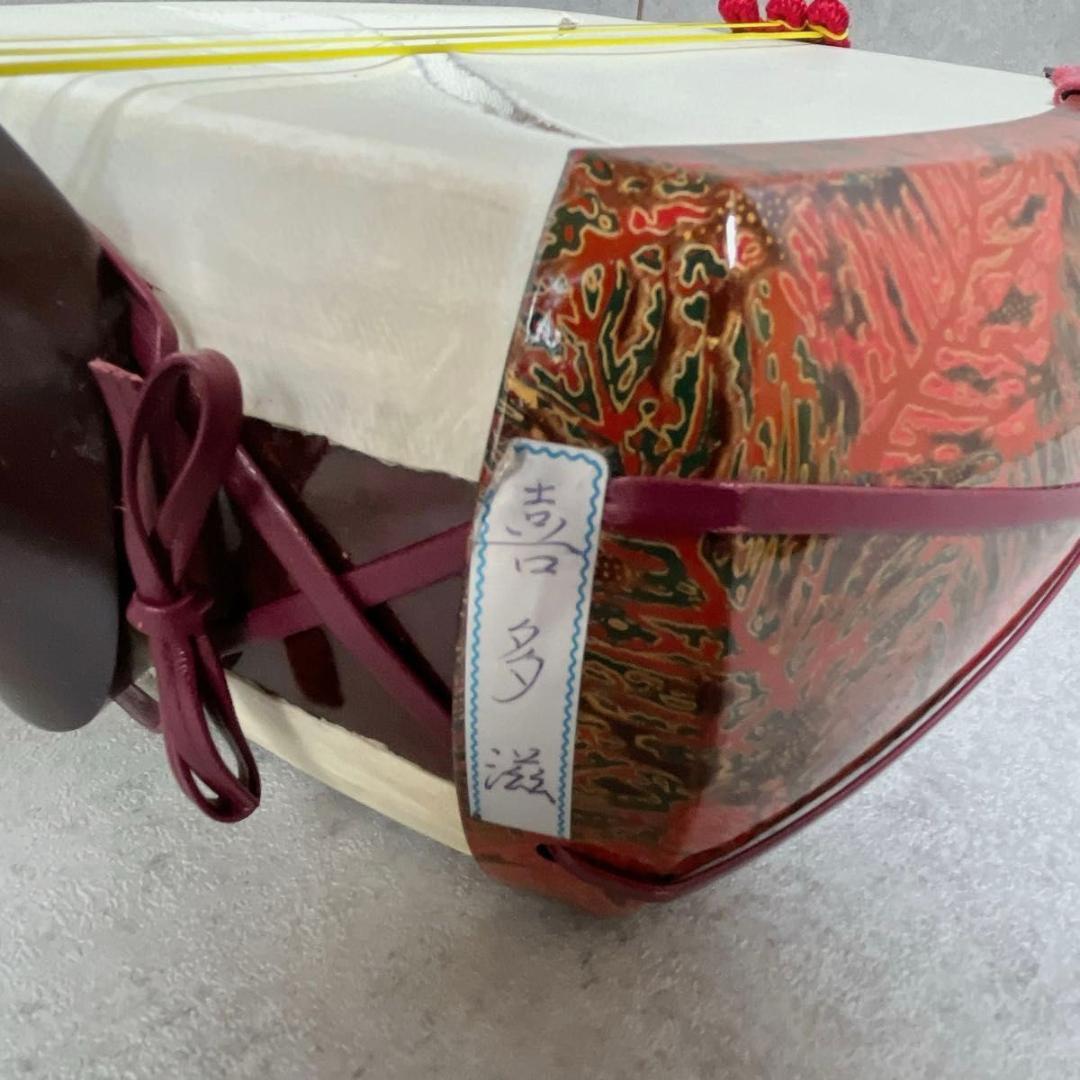 津軽三味線 太棹 紅木 綾杉胴 金細 東さわり 2本溝 和楽器 ケース付