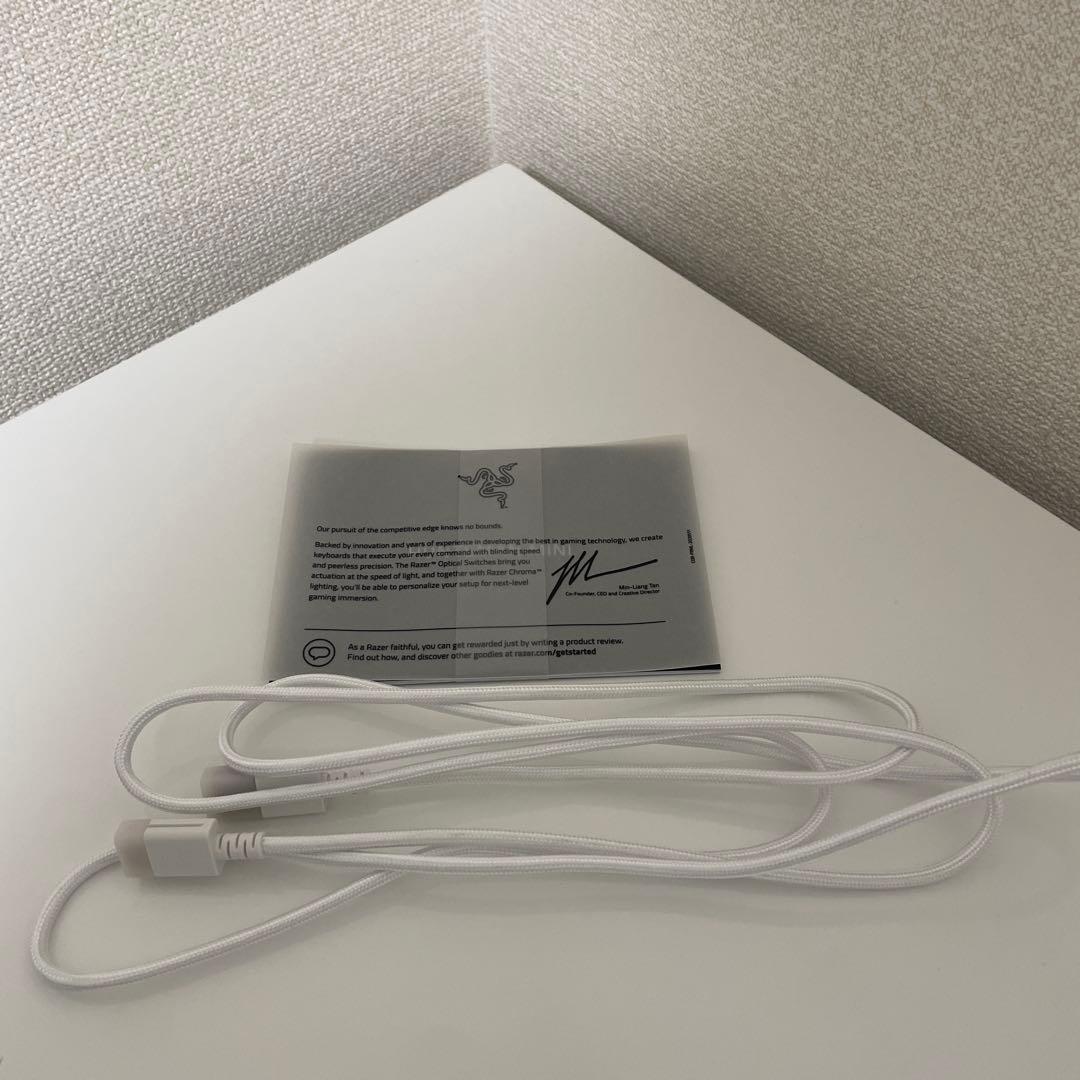 【美品】Razer Huntsman Mini 英語配列 ホワイト　キーボード