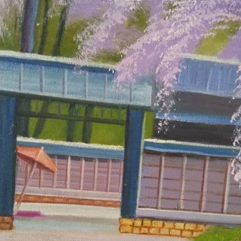 爛漫の桜 F8号 ( 肉筆画)