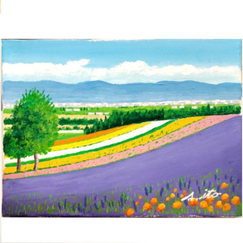 ☆伊藤正一☆「ファーム富田」アクリル画　サイズSM　新品！