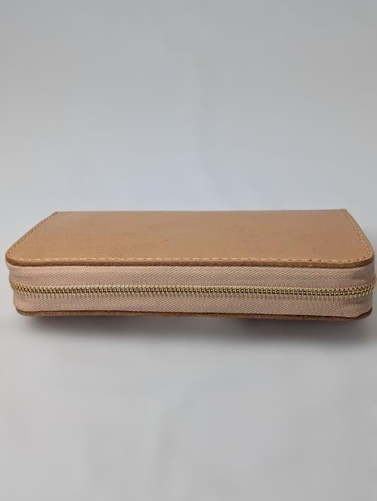 台形ラウンドファスナーウォレット サドルレザー 【グレーシングナチュラル】