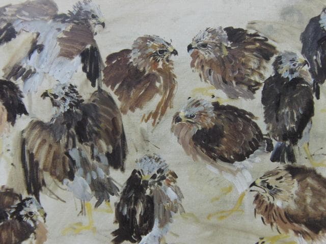 小磯良平、【鳥】、希少な限定額装用画集画、新品高級額 額装付、状態良好