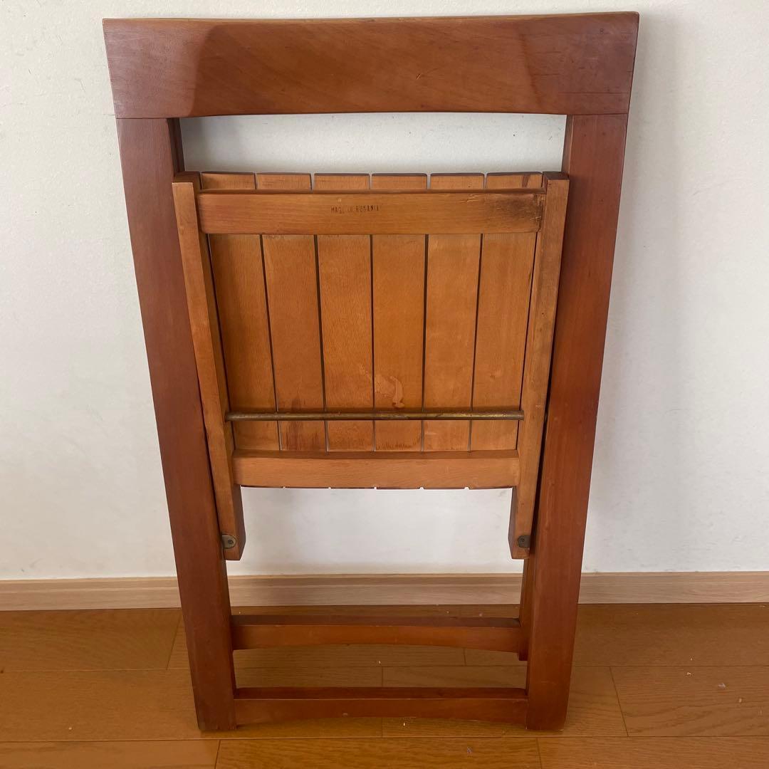 フォールディングチェア　ヴィンテージ　木製　ルーマニア　折り畳み椅子