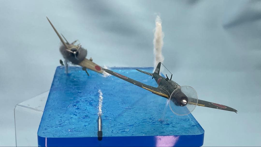 雷撃する九七艦攻　ジオラマ　レジン