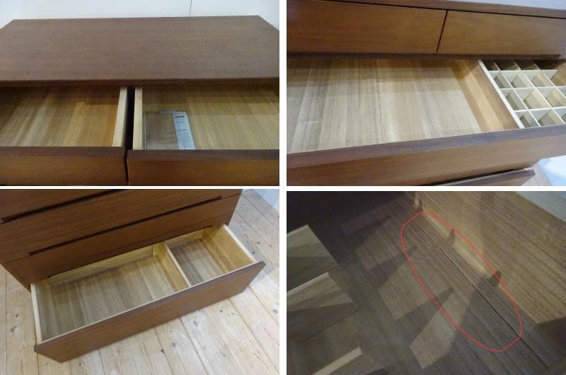 IDC大塚家具　府中家具　佐々木木工　７段チェスト　ウォールナット　引き出し総桐