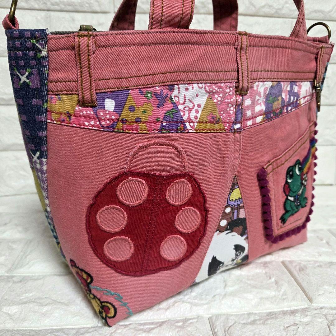 932 デニム＊リメイク＊刺繍＊バッグ＊トートバッグ