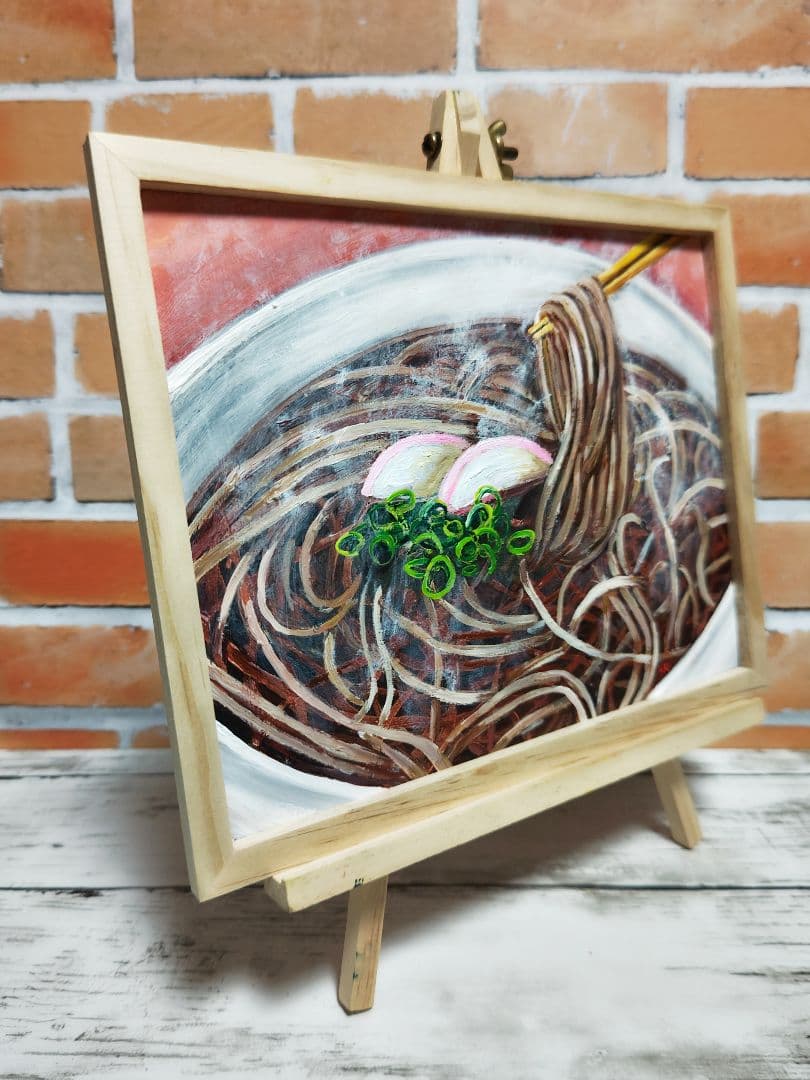 油絵 絵画 【年越し蕎麦】