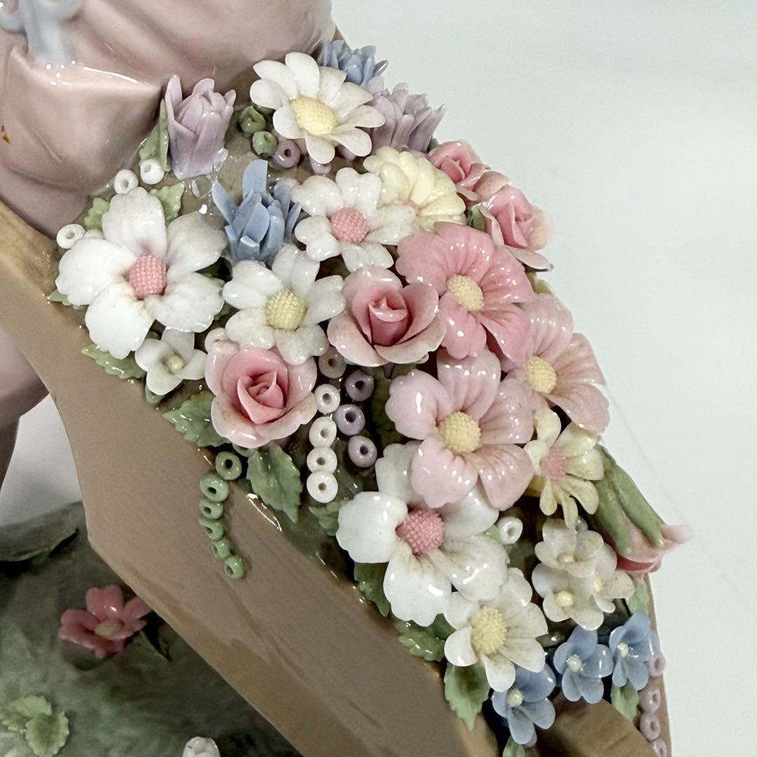 希少 LLADRO リヤドロ 花車 フィギュリン 陶器人形 置物　1283