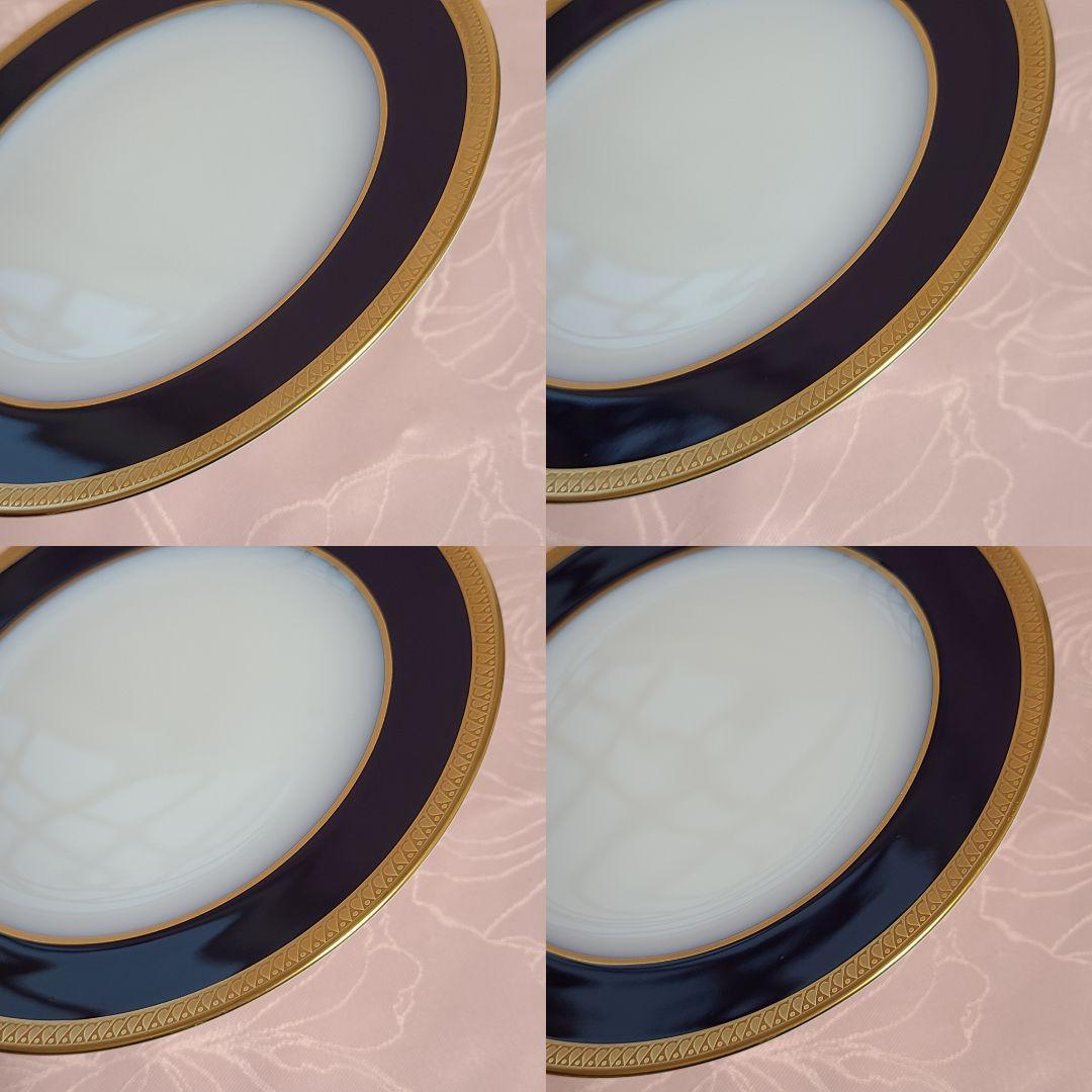 大倉陶園　瑠璃片葉金蝕　プレート　2枚　え71