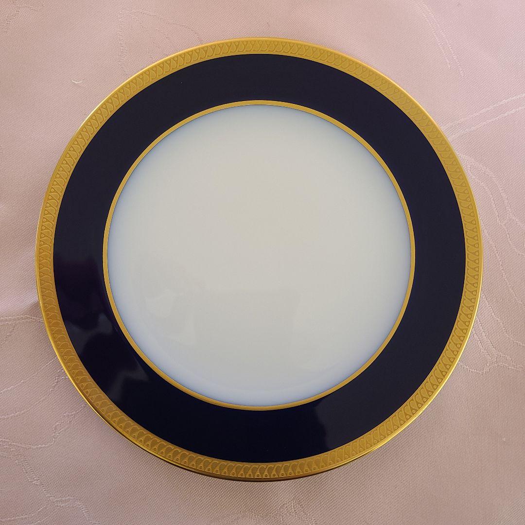 大倉陶園　瑠璃片葉金蝕　プレート　2枚　え71