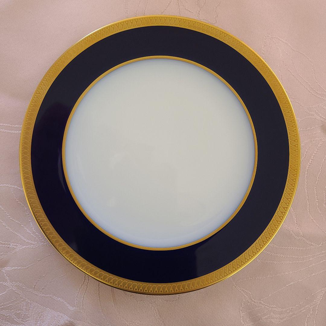 大倉陶園　瑠璃片葉金蝕　プレート　2枚　え71