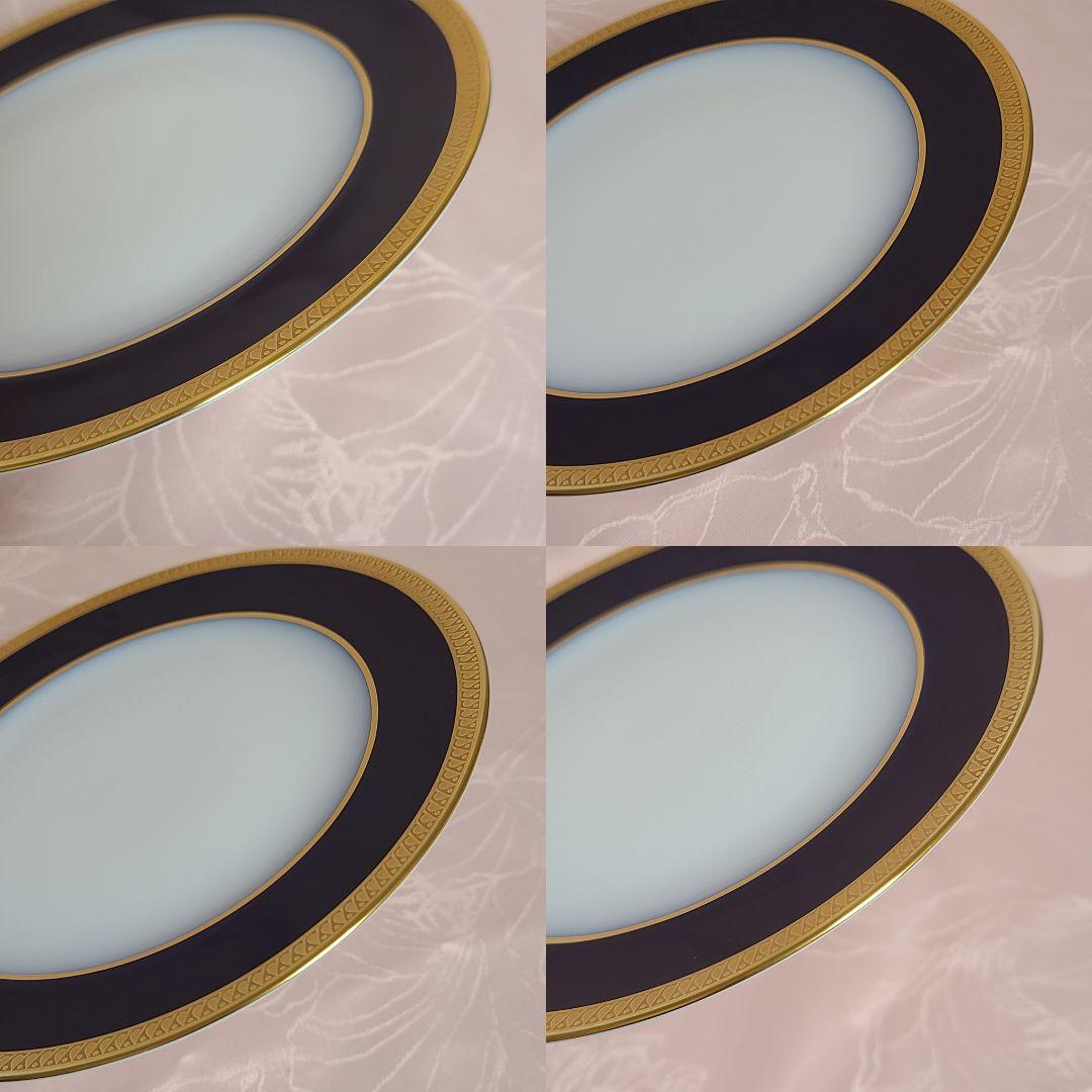 大倉陶園　瑠璃片葉金蝕　プレート　2枚　え71