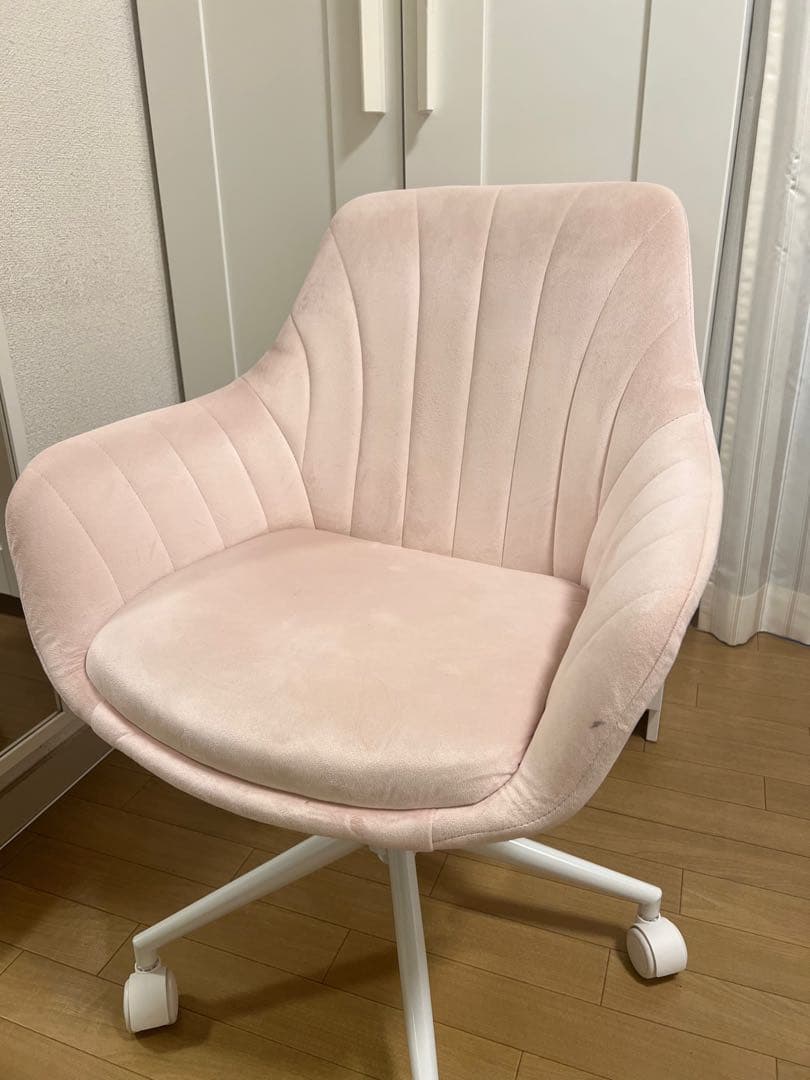 ピンク ASHEL デスクチェア 回転チェア オフィスチェア かわいい