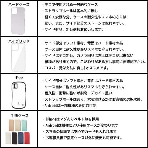 スマホケース デコ電 デコカバー コンパクトデザイン