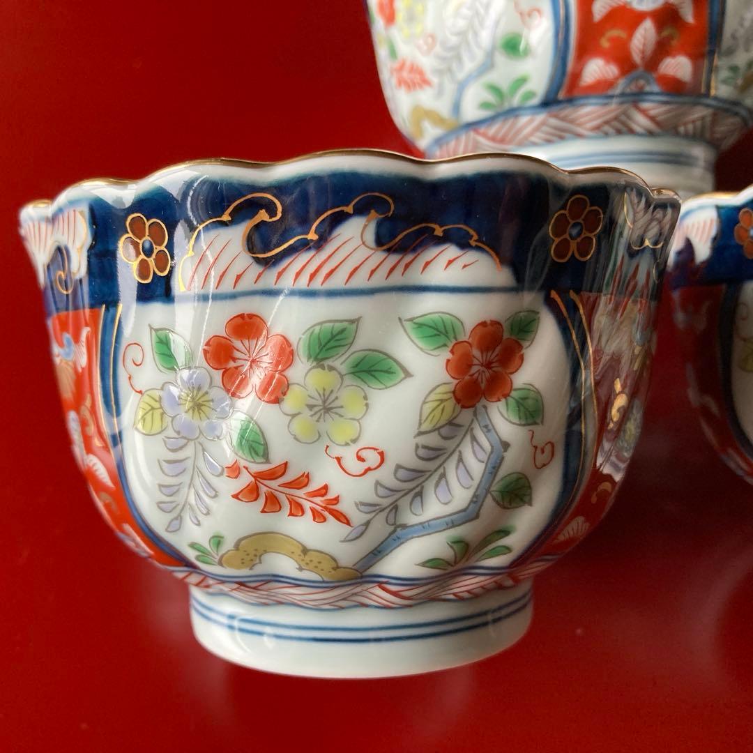 有田焼　伊万里焼　瀬兵窯　鍋島　古伊万里藤花　中付　3ケ