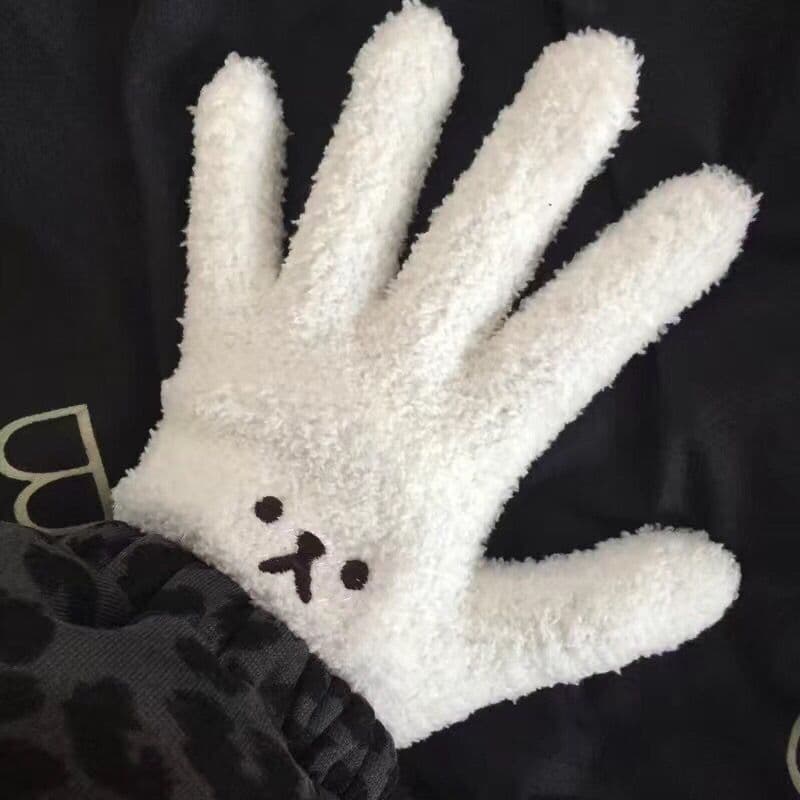 ホワイトフリース手袋