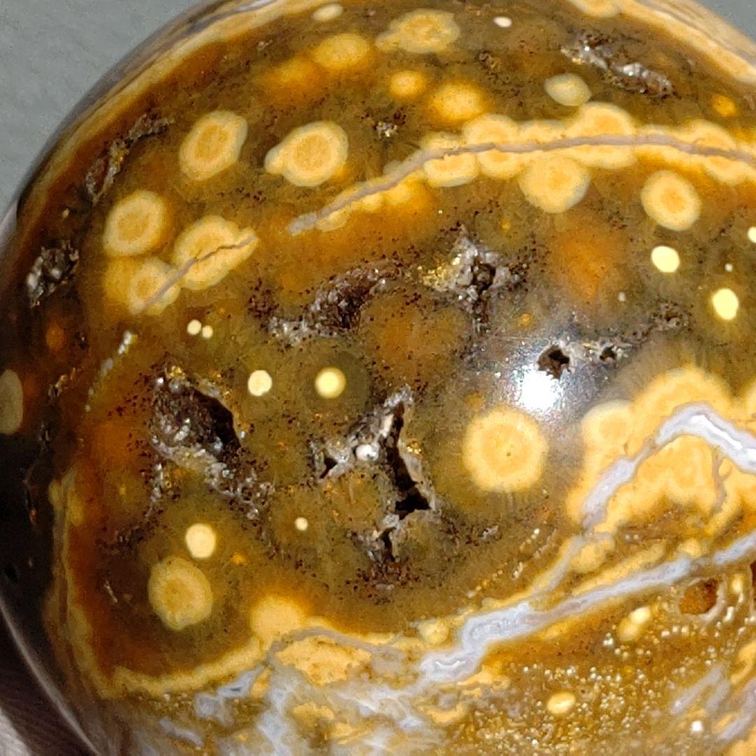 オーシャンジャスパー　オービキュラー　スフィア　繊細且つ華やかな煌めき　丸玉