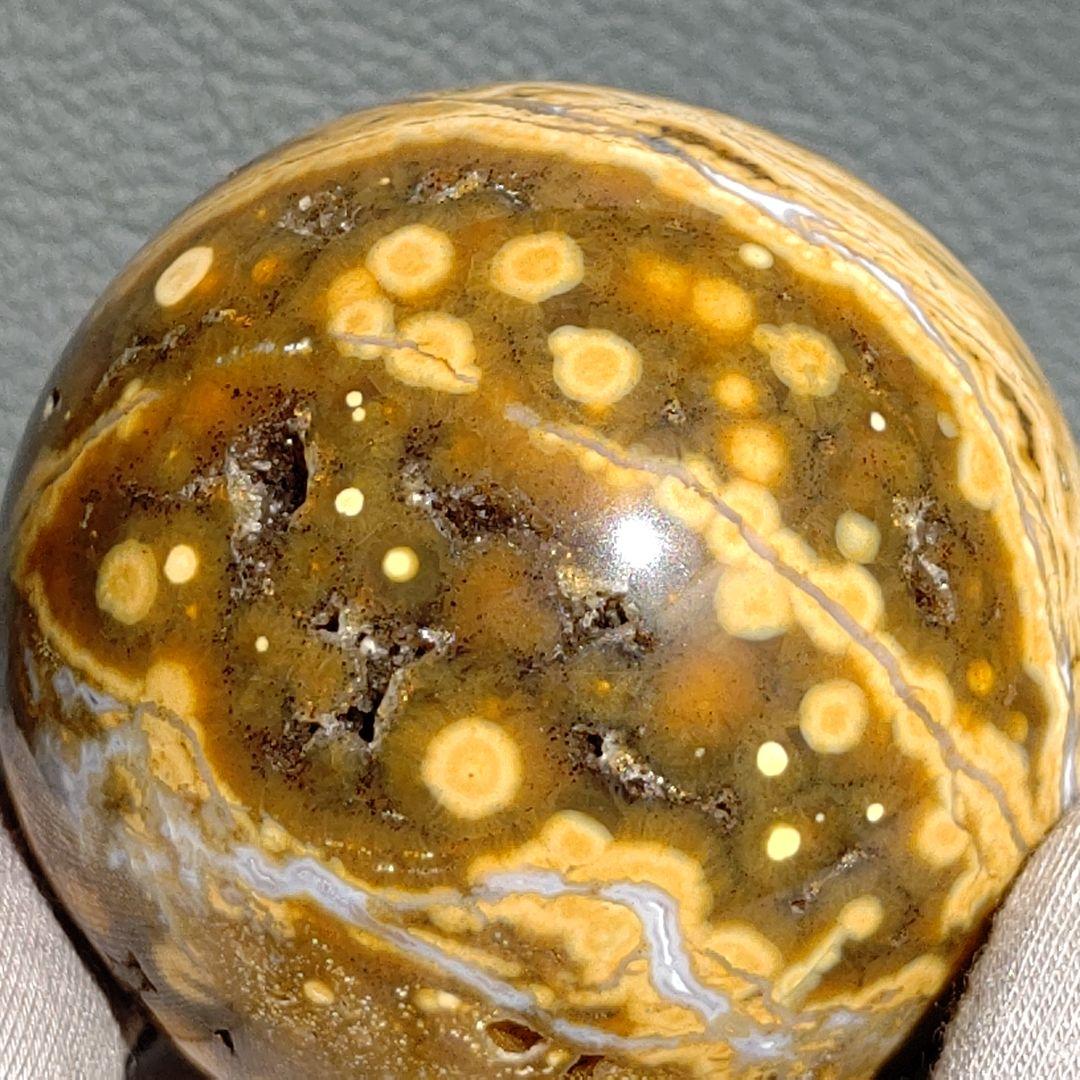 オーシャンジャスパー　オービキュラー　スフィア　繊細且つ華やかな煌めき　丸玉