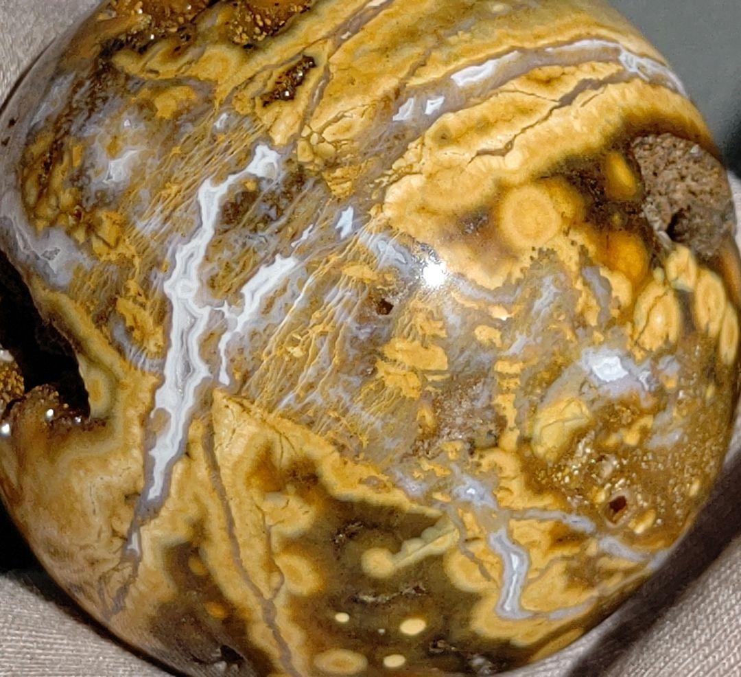 オーシャンジャスパー　オービキュラー　スフィア　繊細且つ華やかな煌めき　丸玉