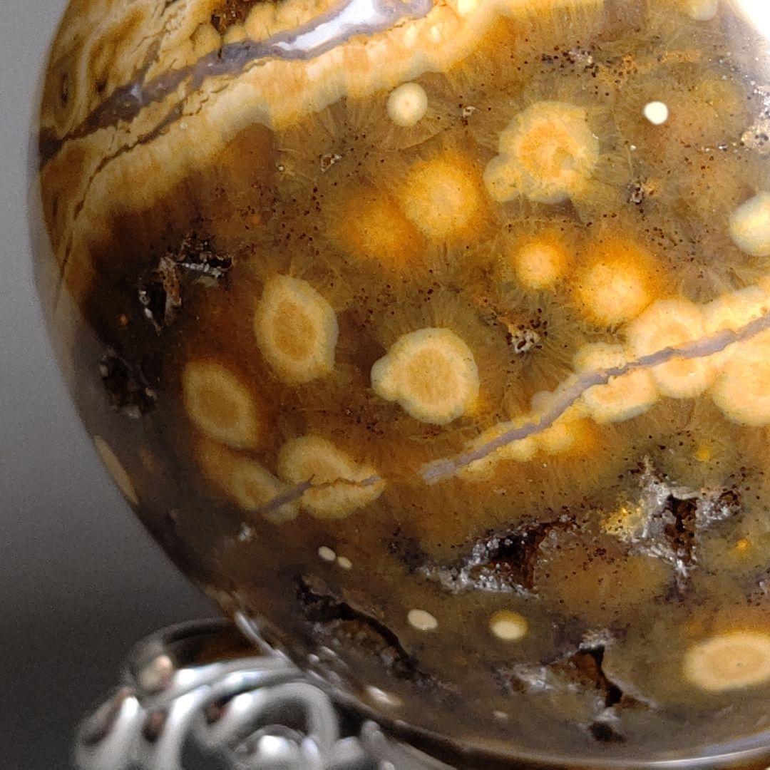 オーシャンジャスパー　オービキュラー　スフィア　繊細且つ華やかな煌めき　丸玉