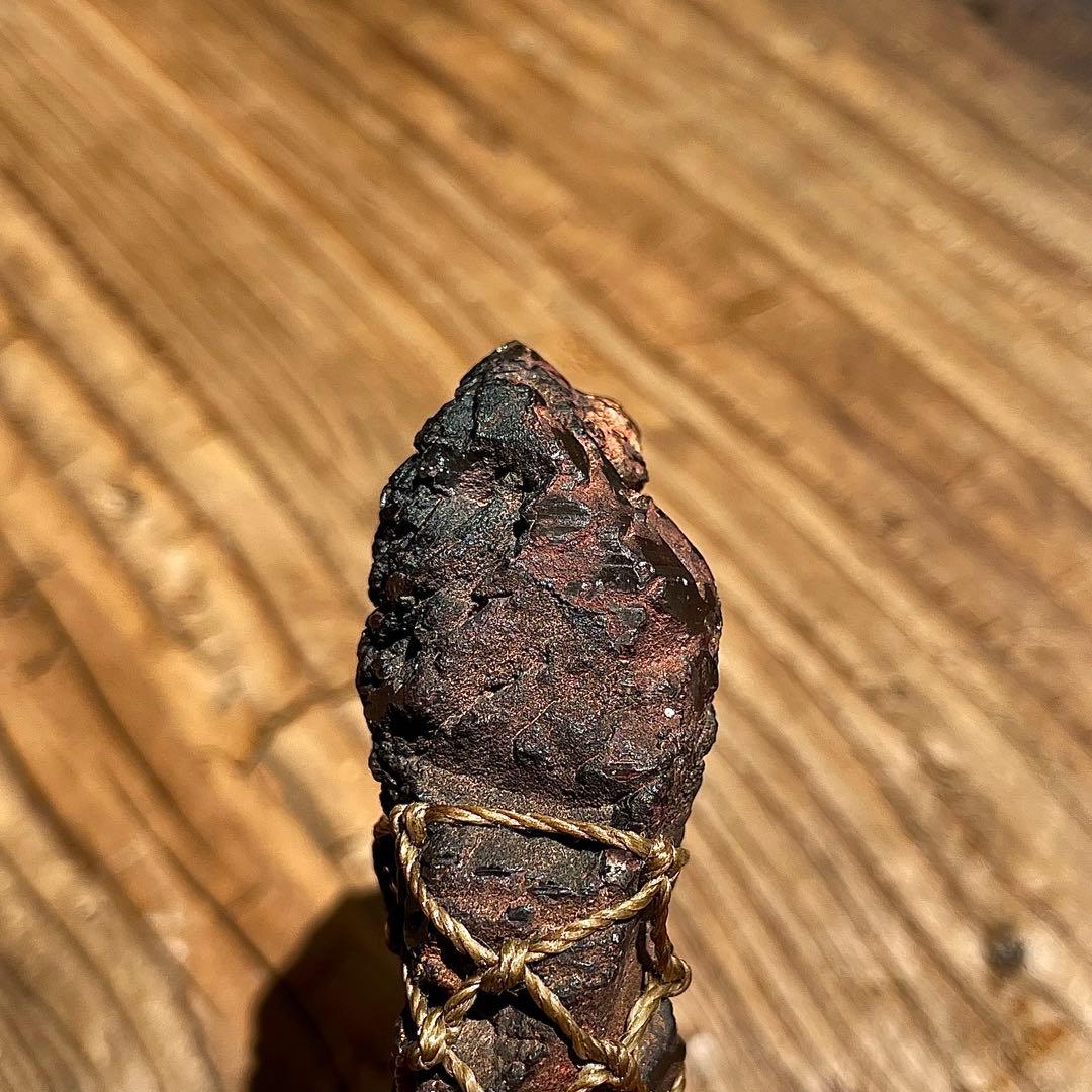 ヒマラヤ水晶 + 溶岩 ＊ ハンドメイド マクラメネックレス