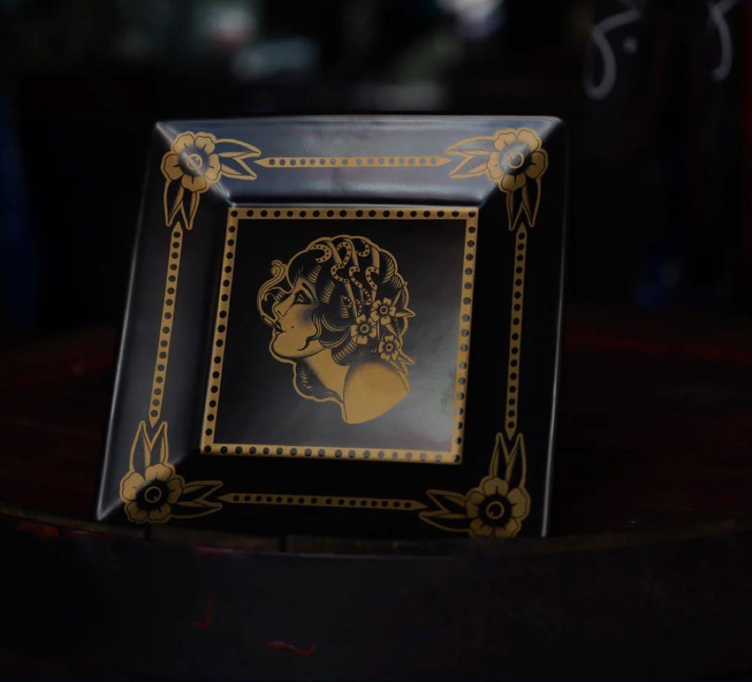 sk oldies dee tattoo トレイ　小物入れ　皿　スクエアプレート