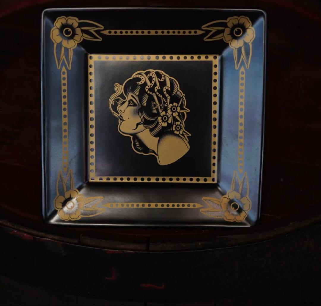 sk oldies dee tattoo トレイ　小物入れ　皿　スクエアプレート