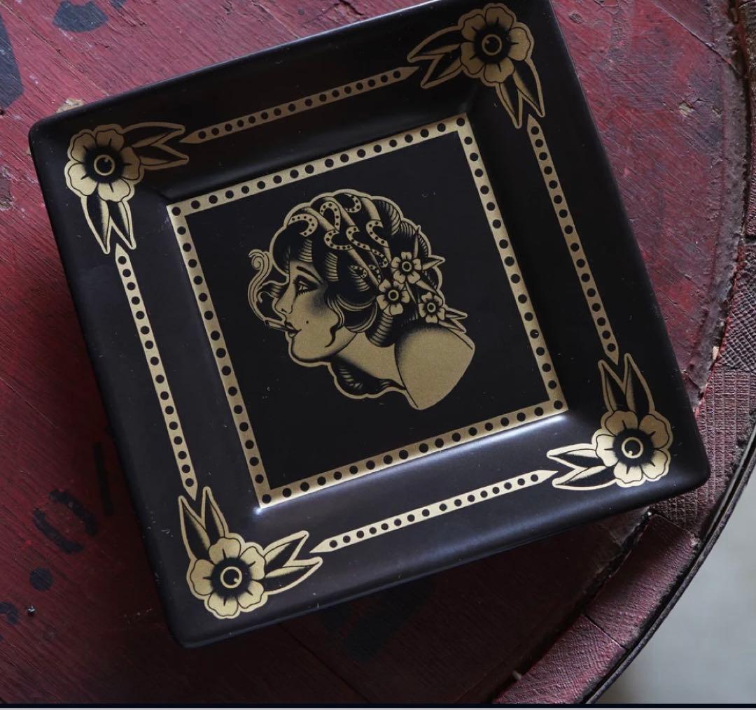 sk oldies dee tattoo トレイ　小物入れ　皿　スクエアプレート