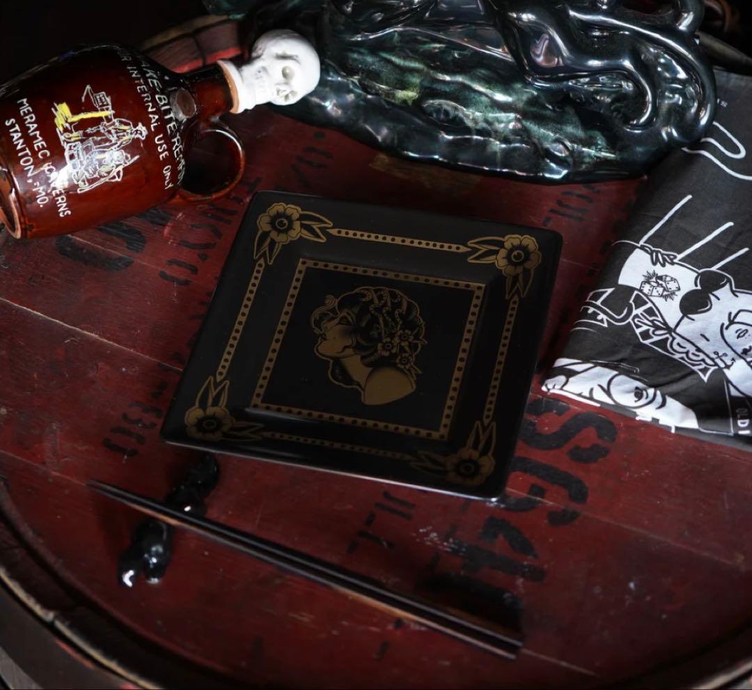 sk oldies dee tattoo トレイ　小物入れ　皿　スクエアプレート