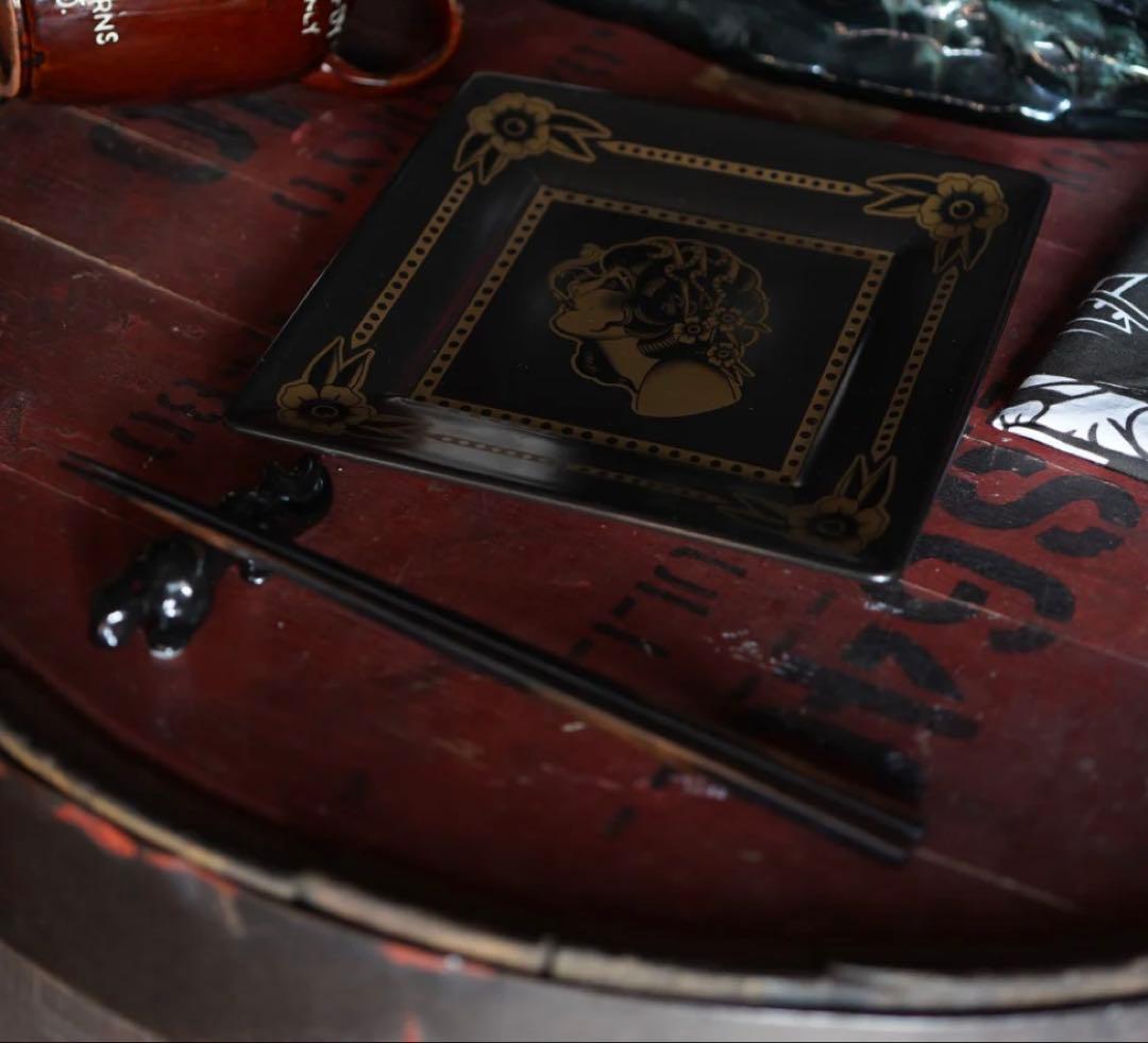 sk oldies dee tattoo トレイ　小物入れ　皿　スクエアプレート